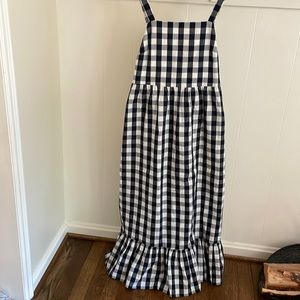 J. Crew Gingham Maxi Dress M